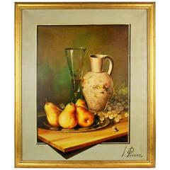 Oil Painting-Pears and Champagne Still Life 9