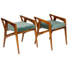 Rare Pair of Arm Stools by Gio Ponti 7