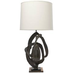 Harry Balmer Table Lamp with Brutalist Sculpture Base by Laurel