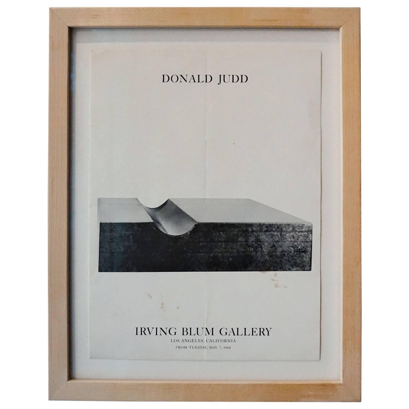 Donald Judd 1968 Irving Blum Gallery Exhibition Poster