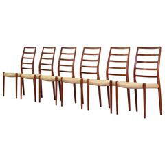 Set of Six Dining Chairs by Niels O. Møller Moller
