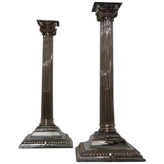 Pair of George III Old Sheffield Candle Sticks, circa 1760, 'Marks Unidentified' 8
