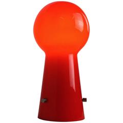 Rare Swedish Glass Table Lamp by Rosdala Glasbruk