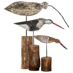 Collection of Early 20th Century Naive French Wading Bird Decoys