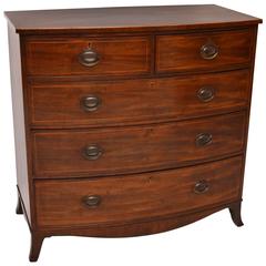Antique Georgian III Mahogany Bow Fronted Chest of Drawers
