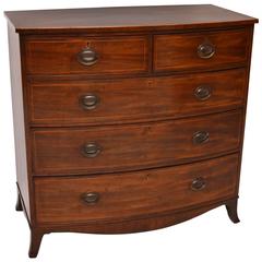 Antique Georgian III Mahogany Bow Fronted Chest of Drawers