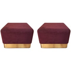 Pair of Milo Baughman Cube Footstools for Thayer Coggin