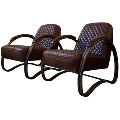 Switzerland Pair of Armchair Leather, 1960