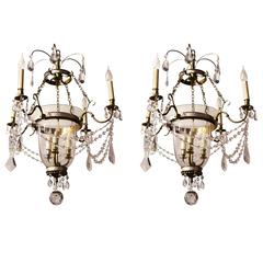 Pair of Chandeliers Attributed to Maison Jansen, France, Late 1960s 9