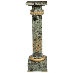 French 19th Century Green Marble and Ormolu Pedestal