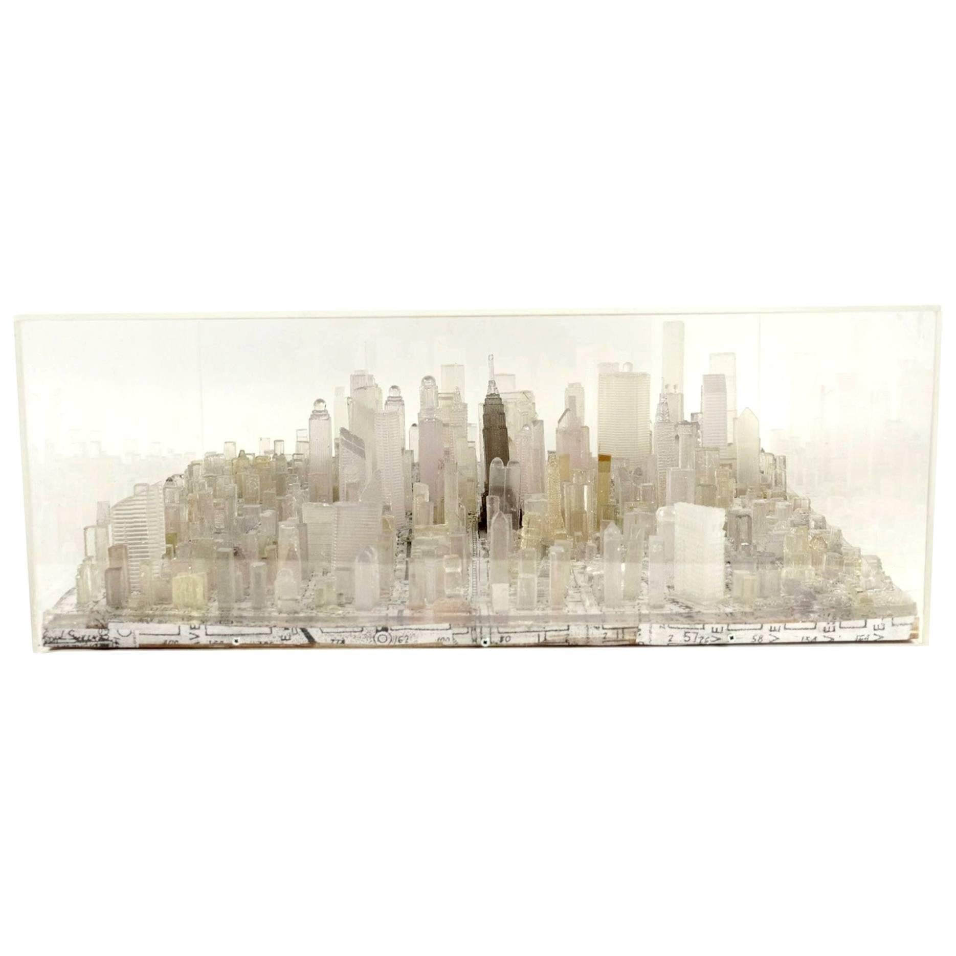 Transparent Resin Sculpture by Greek Artist G. Lagos. Manhattan, 2016 For Sale