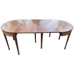 George III Period Mahogany 18th Century Antique D End Dining Table