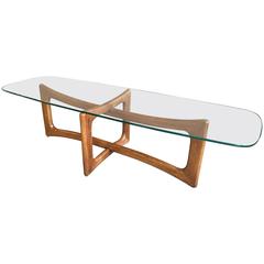 Adrian Pearsall Teak and Glass Coffee Table
