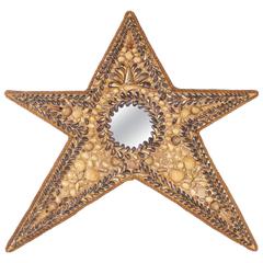 Star Shaped Shell Inlaid Wall Mirror