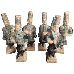 Important Ancient Chinese Figural Group Six GARDENERS, Ming Dynasty, 1368-1644 4