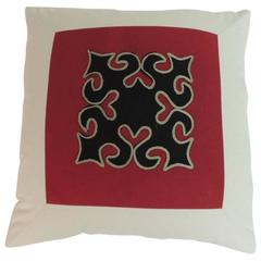 Handmade Cotton Appliqué Thai Yao Textile Vintage Decorative Pillow 5