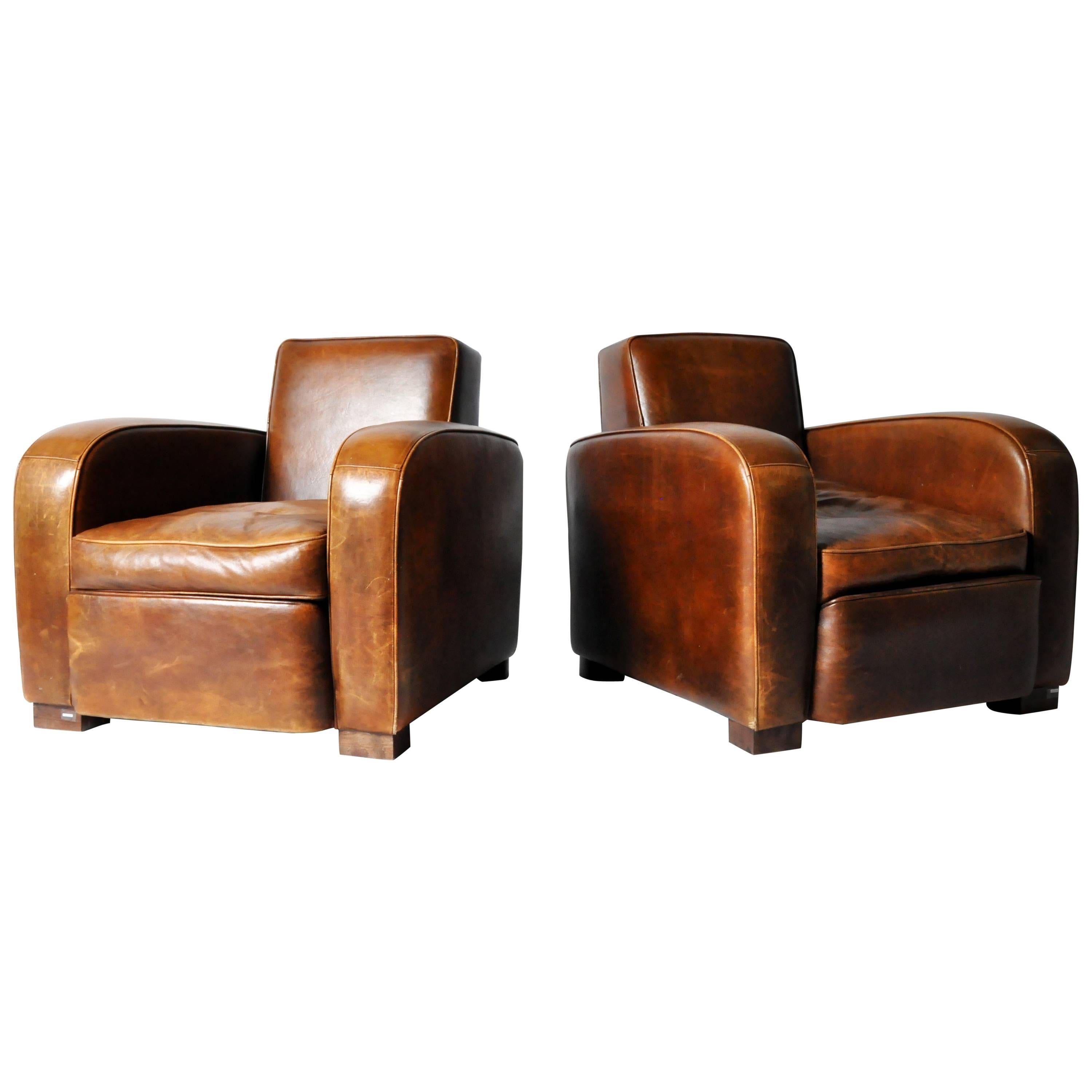 Pair of Rotund Club Chairs