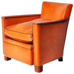 Petite Leather Club Chair