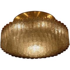 Huge Flush Mount Light Fixture by Doria Leuchten, Germany 10