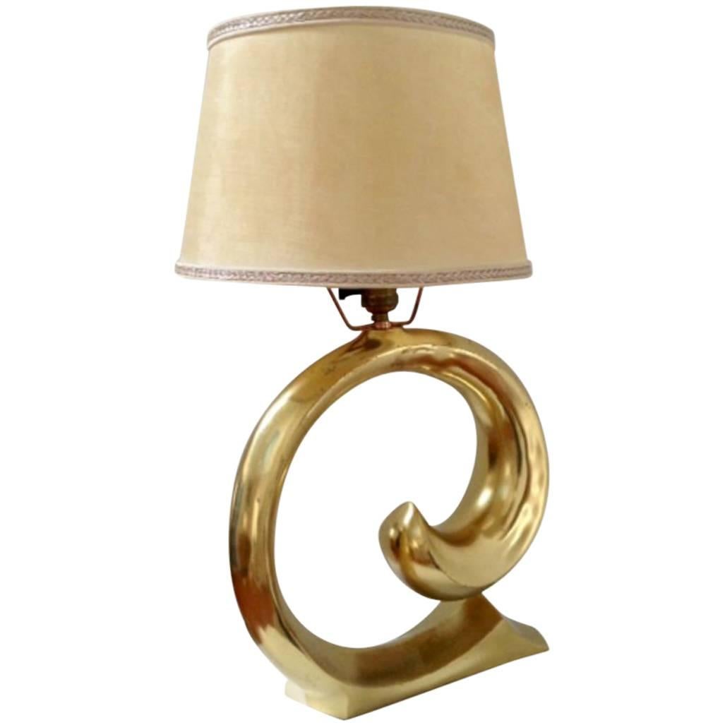Pierre Cardin Brass Lamp For Sale