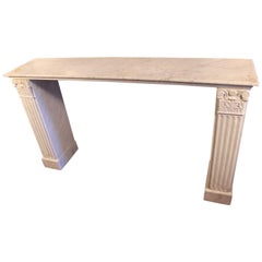 French Neoclassical Style White Marble Console