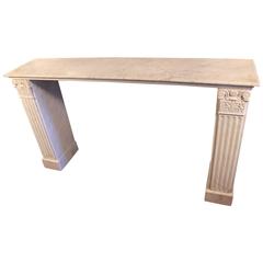 French Neoclassical Style White Marble Console 11