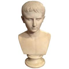 19th Century Marble Bust of Caesar Augustus
