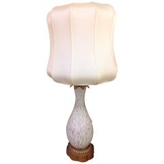 Vintage Murano Handblown Glass Lamp with Original Shade