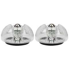 Pair of Large Wall Sconce/Flush Mount, Koch & Lowy by Peill & Putzler, Germany 8