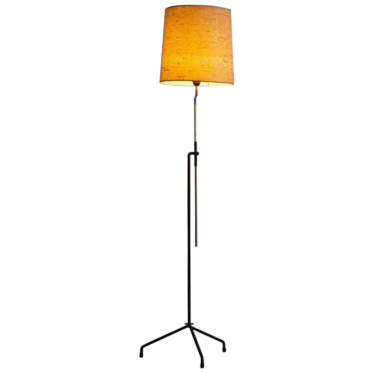 Louis C. Kalff Adjustable Floor Lamp in Metal