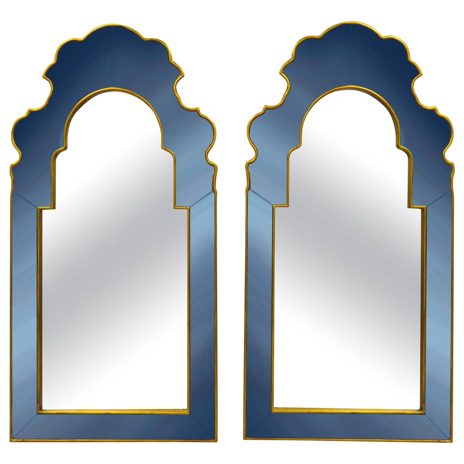 Blue Wall Mirror pair of bunny williams for mirror image home sapphire blue and Blue Wall Mirror pair of bunny williams for mirror image home sapphire blue and