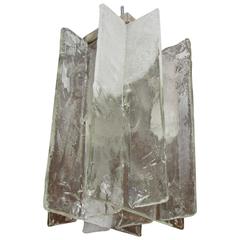 Large Mazzega Interlocking Glass Flush mount Light