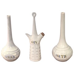 Vintage Freeform Ceramic Flasks by Roger Capron