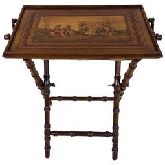 Fine 19th Century Italian Marquetry Inlaid Olivewood Butlers Tray 8