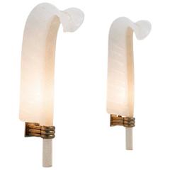 Pair of Large Barovier & Toso Wall Sconces