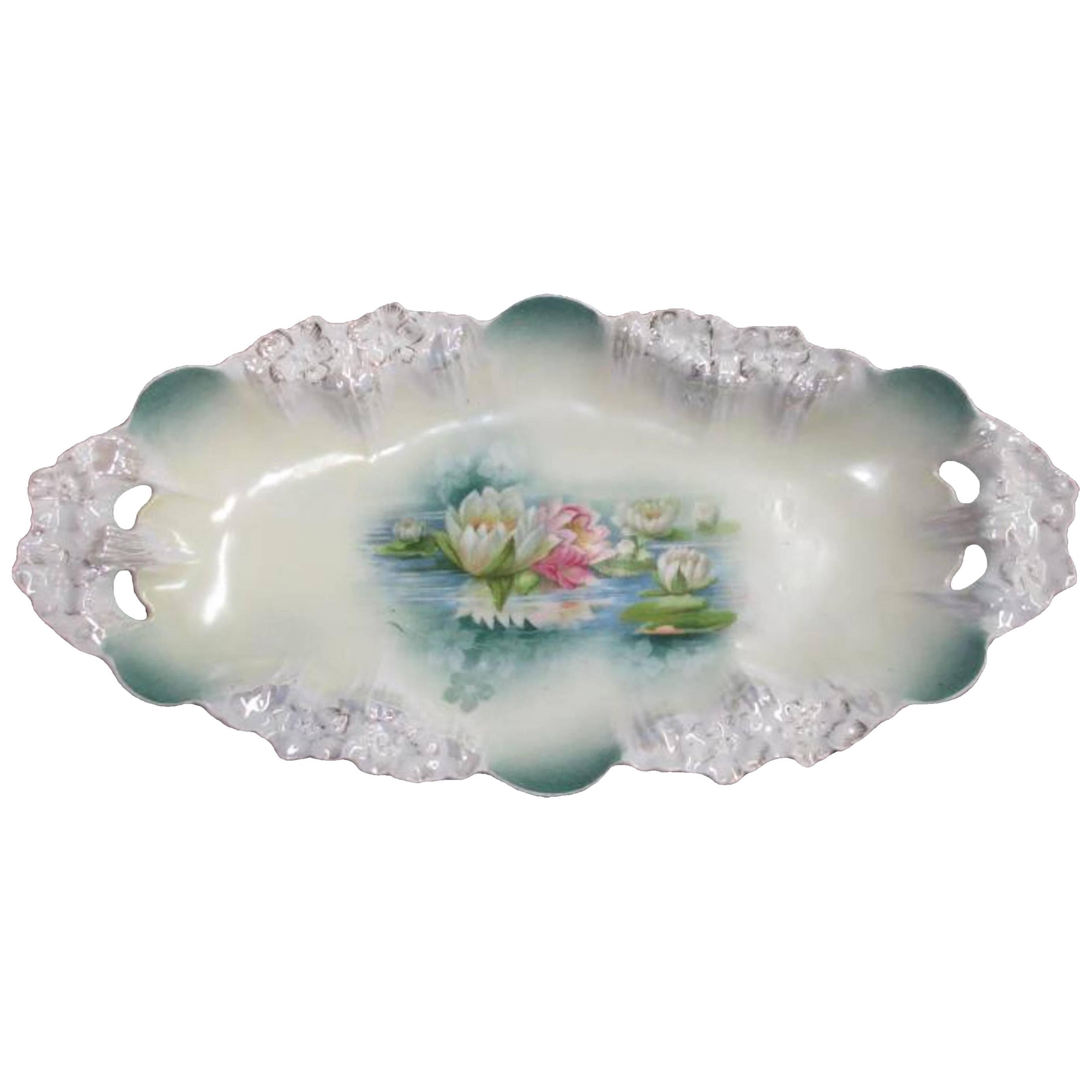 RS Prussia Porcelain Celery Tray For Sale