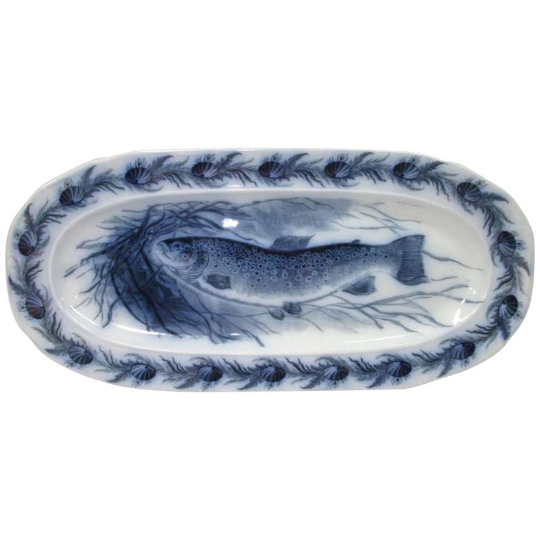 Cauldon Flow Blue Fish Platter at 1stDibs white fish platter