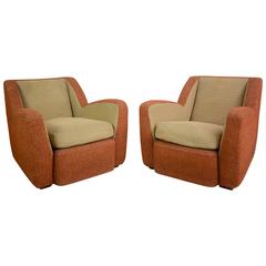 Pair of Italian Club Chairs, circa 1940s 2