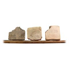 Collection of 2100 BC Royal Stamped Clay Foundation Brick Fragments