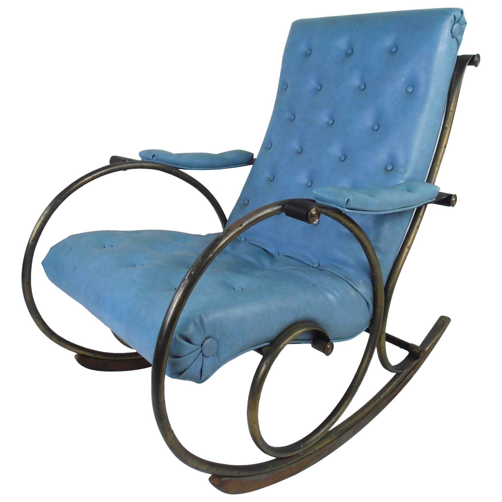 Chaise à bascule sculpturale moderne du milieu du siècle dernier de Lee Woodard