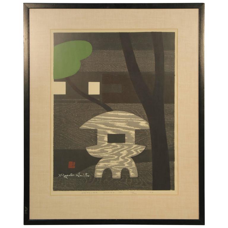 Kiyoshi Saito Woodblock Framed Print For Sale at 1stDibs