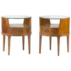 Pair of Mahogany Bedside Tables by Axel Larsson