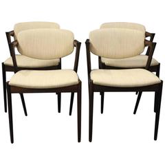 Set of Four Chairs, Model 42 by Kai Kristiansen and Schou Andersen, 1960s
