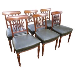 Set of Six Regency Style Mahogany Dining Chairs