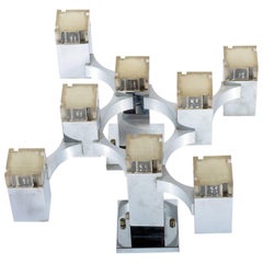 Eight Lights Wall Light or Flush Mounted by Sciolari Series Cubic, Mid-Century