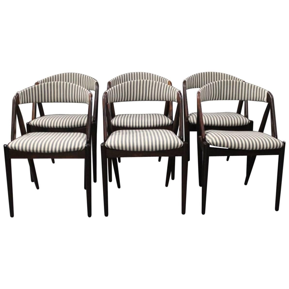 Set of Six Chairs, Model 31, by Kai Kristiansen and Schou Andersen, 1960s