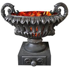 Antique Original Very Rare Regency Cast Iron Fire Basket