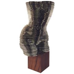 Op Art Female Nude Sculpture 7
