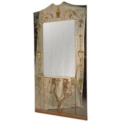 Cristal Art Consolle Mirror Italian Midcentury Design 9