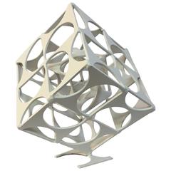 Marc Weinstein for Marc Creates Brutalist Axis Cube Sculpture